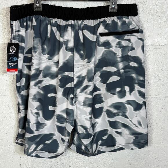 Speedo Men's Print Bondi Basin 20" Boardshorts Anthracite 2XL - Picture 4 of 6